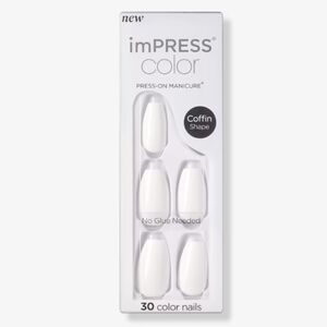 White Impress Nails